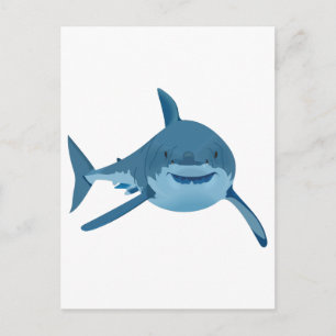 GROTE WITTE SHARK BRIEFKAART