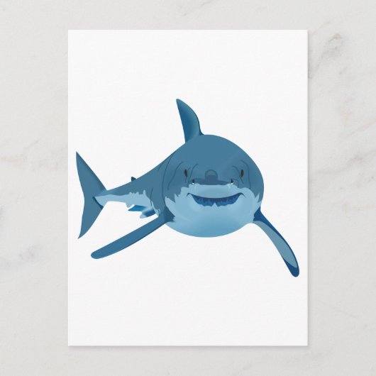 GROTE WITTE SHARK BRIEFKAART (Voorkant)