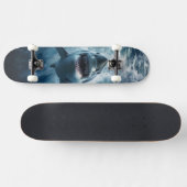 GROTE WITTE SHARK PERSOONLIJK SKATEBOARD (Horizontaal)