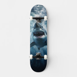 GROTE WITTE SHARK PERSOONLIJK SKATEBOARD