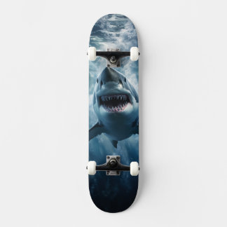 GROTE WITTE SHARK PERSOONLIJK SKATEBOARD