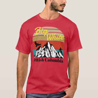 Grote witte ski British Columbia T-shirt
