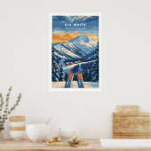 Grote Witte Ski-poster - British Columbia 1 Poster (Keuken)