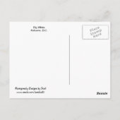 Grote witte skiscène briefkaart (Achterkant)