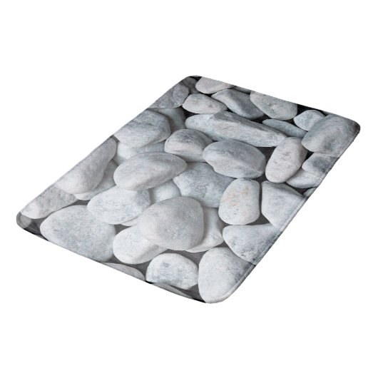 Grote witte stenen badmat (Gekanteld)