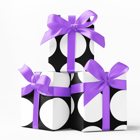 Grote Witte Stippen Cadeaupapier