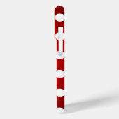 Grote witte stippen op mooie rode stippen Case-Mate iPhone case (Achterkant / Links)