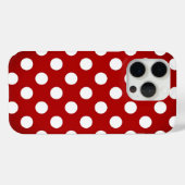Grote witte stippen op mooie rode stippen Case-Mate iPhone case (Achterkant (horizontaal))