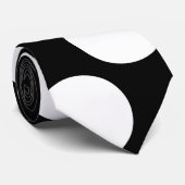 Grote witte Stippen op zwarte achtergrond Stropdas (Opgerold)