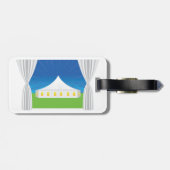 Grote witte tent bagagelabel (Achterkant horizontaal)