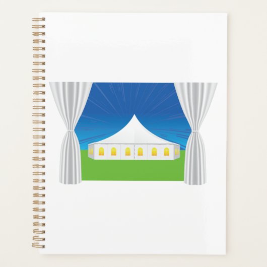 Grote Witte Tent Spiral Planner (Voorkant)