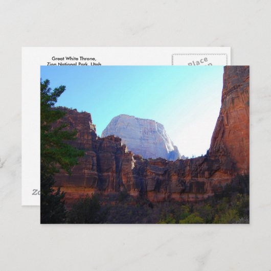 Grote witte troon, Zion, Briefkaart (Voorkant / Achterkant)