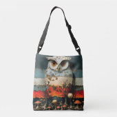 Grote witte Uil Crossbody Tas (Achterkant)