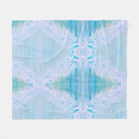 Grote witte veer fleece deken (Voorkant (Horizontaal))