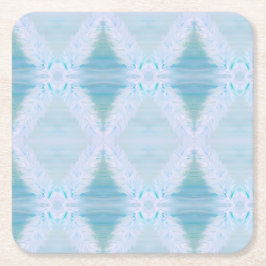 Grote witte veer kartonnen onderzetters