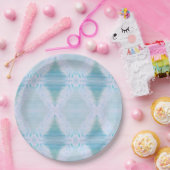 Grote witte veer papieren bordje (Feest)