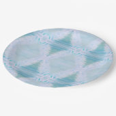 Grote witte veer papieren bordje (Gekanteld)