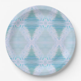 Grote witte veer papieren bordje