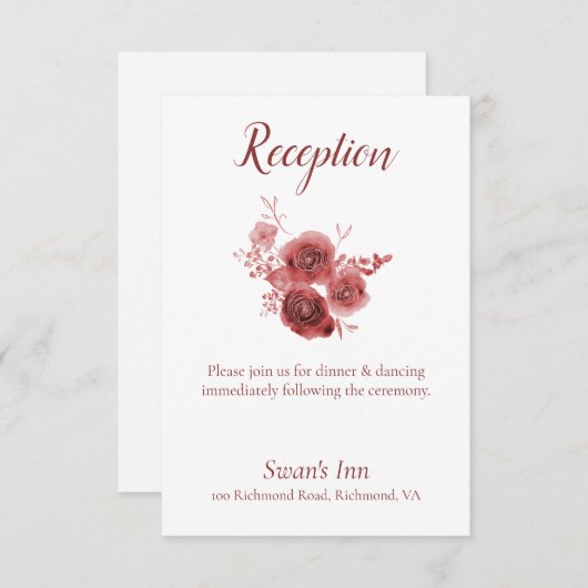 Grote witte Waterverf Informatiekaartje