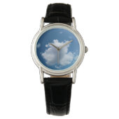 Grote witte wolk horloge (Voorkant)