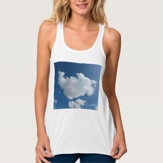 Grote witte wolk tanktop (Voorkant)