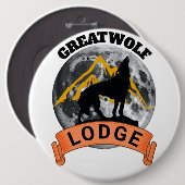 Grote wolf lodge knop ronde button 6,0 cm (Voorkant /achterkant)