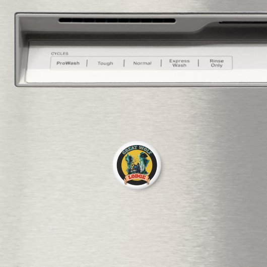 GROTE WOLF-LODGE MAGNEET (Insitu (Vaatwasser))