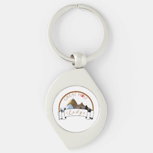 GROTE WOLF-LODGE SLEUTELHANGER (Voorkant)