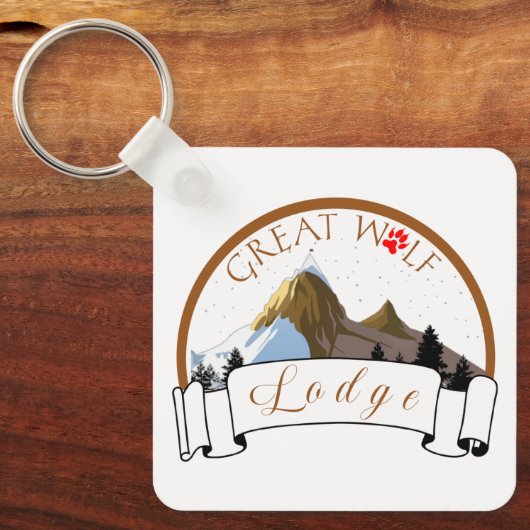 GROTE WOLF-LODGE SLEUTELHANGER (Voorkant)