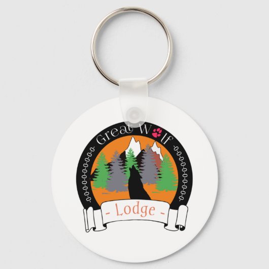 GROTE WOLF-LODGE SLEUTELHANGER (Voorkant)