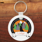 GROTE WOLF-LODGE SLEUTELHANGER (Achterkant)