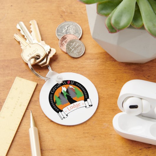 GROTE WOLF-LODGE SLEUTELHANGER (Bureau)