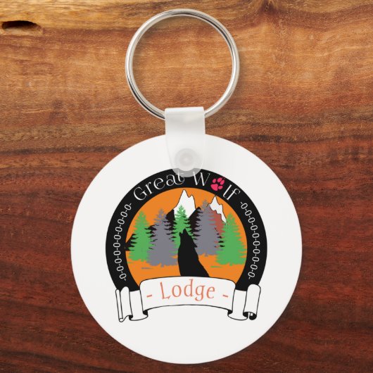 GROTE WOLF-LODGE SLEUTELHANGER (Voorkant)