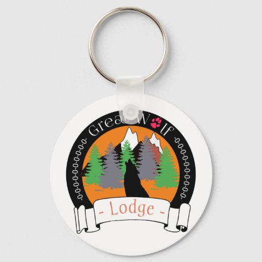 GROTE WOLF-LODGE SLEUTELHANGER (Achterkant)