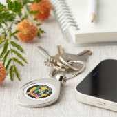 GROTE WOLF-LODGE SLEUTELHANGER (Zijkant)