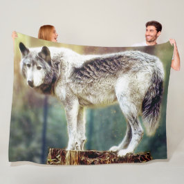 Grote wolfbanket (S,M,L-maten) Fleece Deken