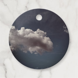 Grote wolk, aan een donkere hemel bedankjes labels