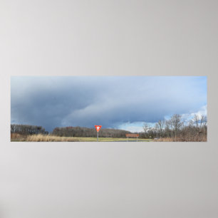 Grote wolk boven Poster