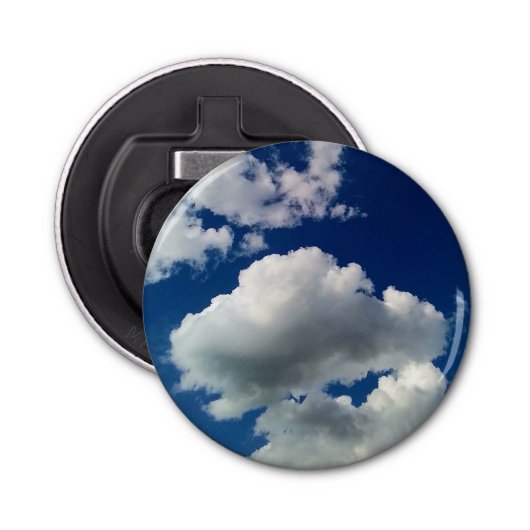 Grote wolk button flesopener (Voorkant)