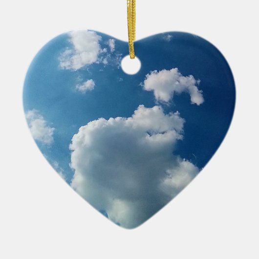 Grote wolk keramisch ornament (Voorkant)