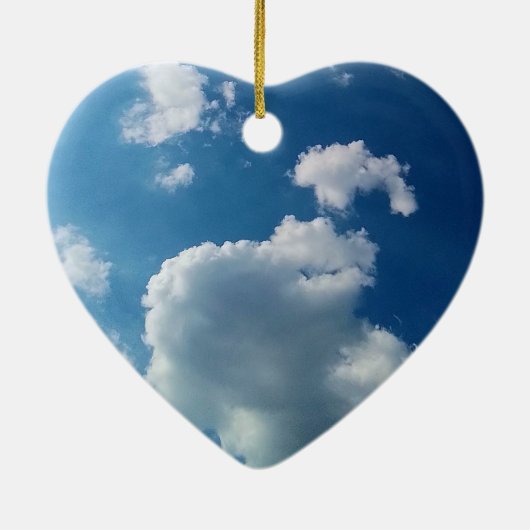 Grote wolk keramisch ornament (Achterkant)