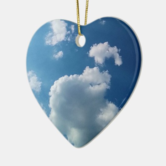 Grote wolk keramisch ornament (Links)