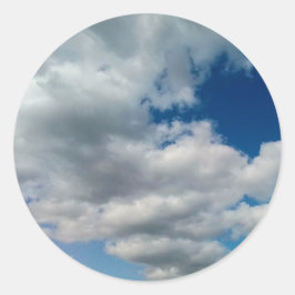 Grote wolk ronde sticker