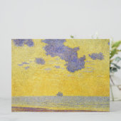 Grote wolken (gele hemel) (elegant landschap) kaart (Staand voorkant)