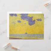 Grote wolken (gele hemel) (elegant landschap) kaart (Voorkant / Achterkant in situ)