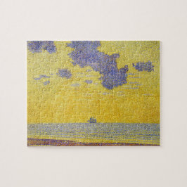 Grote wolken (gele hemel) (elegant landschap) legpuzzel