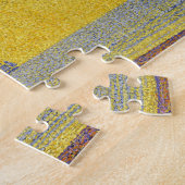 Grote wolken (gele hemel) (elegant landschap) legpuzzel (Zijkant)