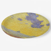 Grote wolken (gele hemel) (elegant landschap) papieren bordje (Gekanteld)