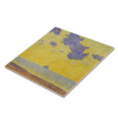 Grote wolken (gele hemel) (elegant landschap) tegeltje (Zijkant)