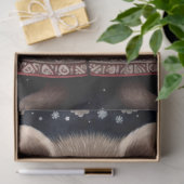 Grote Woodland Forest Wasbeer Bloemen Decoupage Tissuepapier